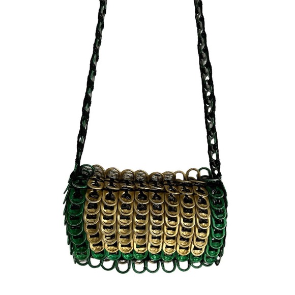 Handmade Vintage Artsy Bottle Cap Crochet Cross Body Purse One Of A Kind - Picture 2 of 4